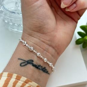 Pulseira de Prata com Zircônias Brancas