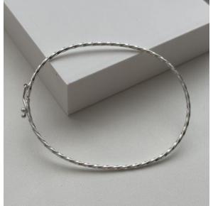 Bracelete Fio Torcido de Prata 925