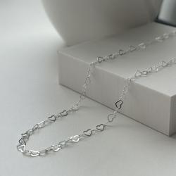 Choker Elos Coração Vazado em Prata 925