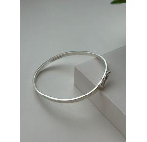 Bracelete de Prata Fio Quadrado Aro Largo 18cm