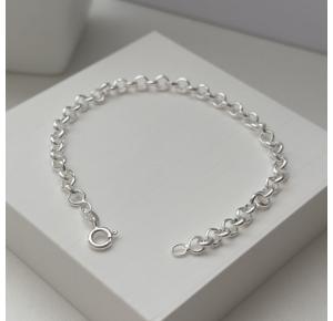 Pulseira Elo Português 5mm de Prata 925